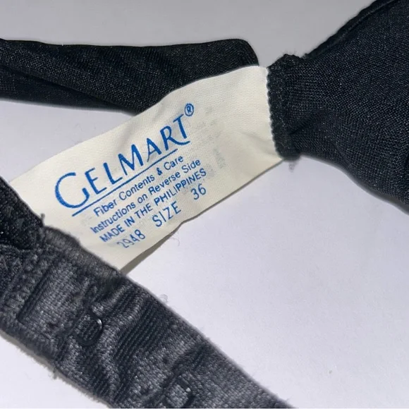Vintage GELMART Style 2948 Black Wirefree Sheer Nylon Unlined Bralette Bra NWT - Picture 14 of 17